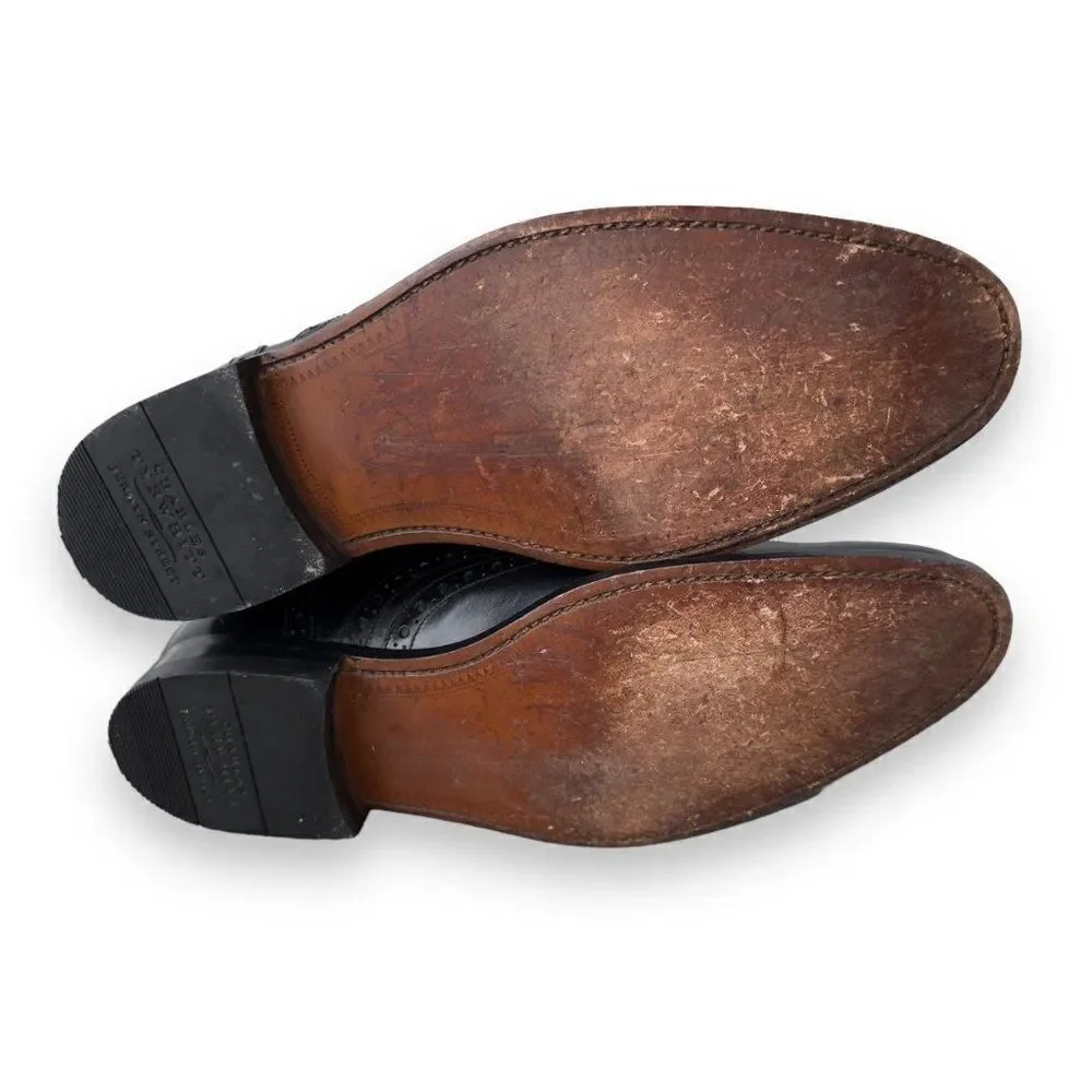 Charles Tyrwhitt Derby‎ Brogue Wingtip Shoes Black Leather Men's 9.5